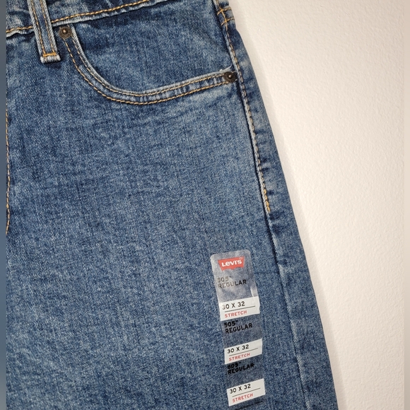 Levi's Men's 505 Blue Jeans Regular Straight Stretch Size Waist 30 Length 32 (1) - Picture 6 of 7